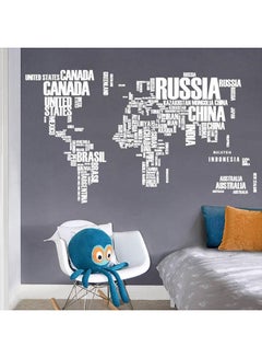 Buy English Letter World Map Children Room Sofa Wall Sticker White 90x60cm in Egypt