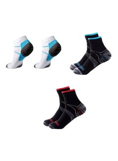 Buy 3 Pairs Of Compression Socks Multicolour in Saudi Arabia