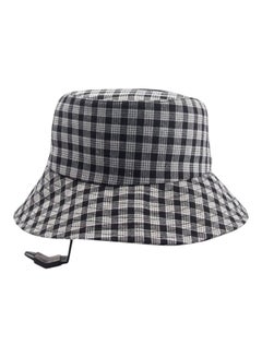 Buy Striped Sun Block Hat Black/White in UAE
