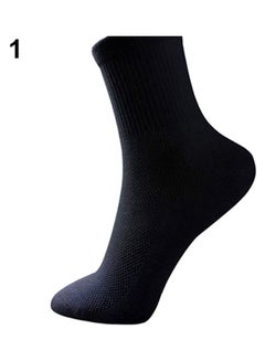 Buy 5 Pairs Men Business Breathable Socks Thermal Soft Cotton Blended Casual Sport Sock Black in Saudi Arabia
