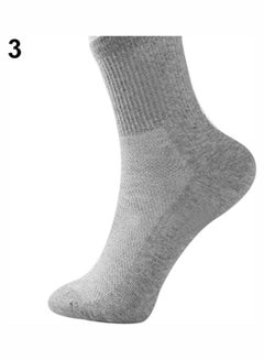 Buy 5 Pairs Men Business Breathable Socks Thermal Soft Cotton Blended Casual Sport Sock Grey in Saudi Arabia