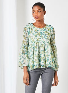 Buy Floral Printed Top Multicolour in Egypt