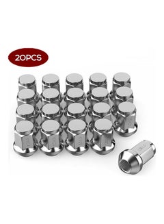 Buy 20Pcs Lug Nuts Bulge Acorn 12x1.5 Chrome Wheel Nut Replacement for F-ord F-usion F-ocus E-scape in UAE