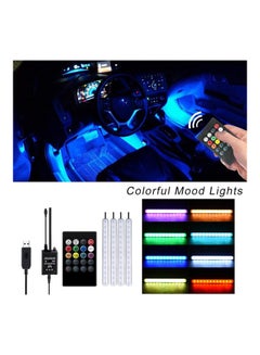 Buy Car RGB LED Strip Light Atmosphere Foot Ambient Lights in UAE