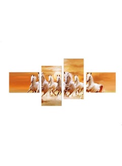 Buy 4-Piece Animals Design Framed Vinyl Tableau Multicolor 160x70cm in Egypt