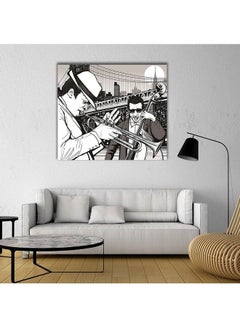 Buy Music Design Framed Vinyl Tableau Multicolor 120x120cm in Egypt