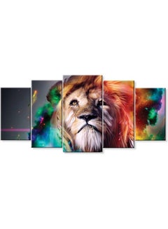 Buy 5-Piece Contemporary Design Framed Vinyl Tableau Multicolor 120x60cm in Egypt