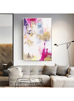 Buy Abstract Design Framed Vinyl Tableau Multicolor 50x75cm in Egypt