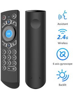 Buy G21 Pro 2.4G Wireless Gyro IR Learning Voice Remote Control for X96 Mini H96 Max Black in UAE
