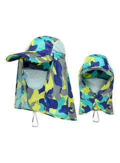 Buy UV Protection Face Neck Cover Fishing Sun Protection Cap 28 x 23cm in Saudi Arabia