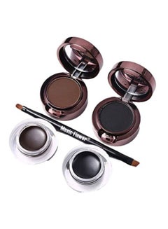 Buy 2-In-1 Long-Lasting Gel Eye Liner And Eyebrow Powder Brown/Black in Saudi Arabia
