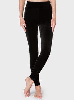 Buy High Waist Denim Leggings Black in Saudi Arabia