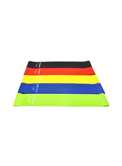 Buy 5-Piece Sports Exercise Resistance Loop Bands Set 18 x 11cm in Egypt