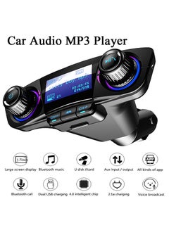 Buy FM Transmitter Aux Modulator Bluetooth Handsfree Car Kit Car Audio MP3 Player Models:BT06 in UAE