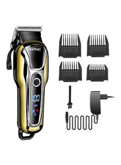 Buy Km-1990 Fast Charge Hair Clipper Black/Gold 18.5x4.5x3cm in UAE