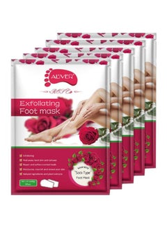 Buy Pair Of 5 Exfoliating Foot Mask - Rose 40grams in UAE