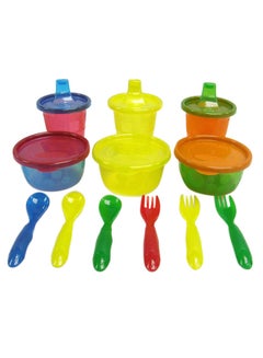 Buy Take And Toss Feeding Set, Pack Of 12 - Multicolour in UAE