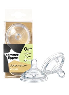Buy Nature Slow Flow Teats, 0+ Months, Pack Of 2 - Clear in Saudi Arabia