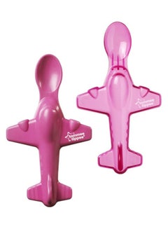 Buy Explora Aeroplane Spoon, Pack Of 2 - Pink in Saudi Arabia