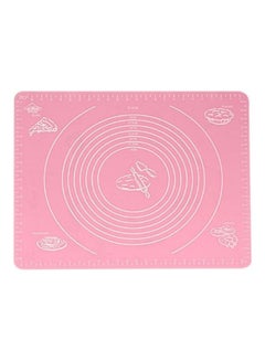 Buy Non-Stick Silicone Rolling Pastry Mat Pink 40x30cm in UAE