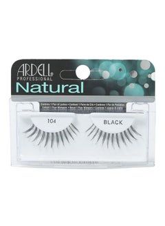 Buy Natural False Eyelashes 104 Black in Saudi Arabia