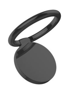 Buy Metal 360 Degree Rotation Adhesive Finger Ring Phone Holder Black in UAE