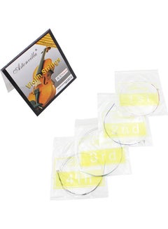 اشتري 4 Pieces Violin Strings E-A-D-G Exquisite Stringed Musical Instrument Parts Accessories Set في مصر