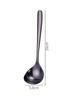 Buy Stainless Steel Soup Spoon black in Saudi Arabia
