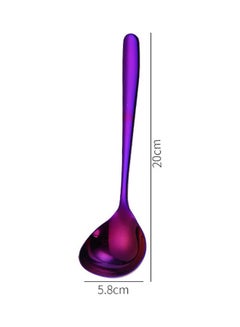 Buy Stainless Steel Soup Spoon purple in Saudi Arabia