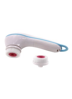 Buy Cleansing Facial Brush With 2 Cleansing Attachments White/Blue in Saudi Arabia