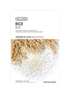 Buy Real Nature Rice Sheet Mask 20grams in UAE