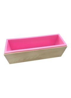 Buy 42 Ounce Rectangular Soap Silicone Loaf Mold Wood Box Set for Soap Toast Candle Making Pink 27.9*27.9*27.9cm in UAE