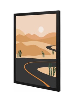 Buy Landscape Themed Wall Painting With Frame Black 43x53x2cm in Saudi Arabia
