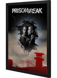 Buy Prison Break Themed Decorative Framed Wall Art Painting Black 43x53x2cm in Saudi Arabia