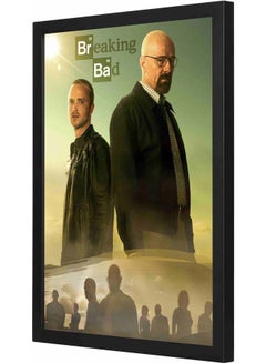 اشتري لوحة فنية لديكور الحائط بإطار بعنوان اسم مسلسل "Breaking Bad 2" متعدد الألوان 33x43x2سم في السعودية