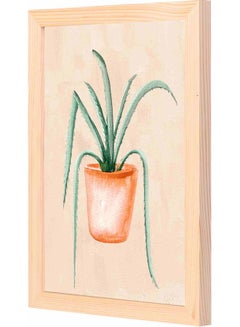 Buy Aloevera Plant Painted Framed Wall Painting Wood 23x33x2cm in Saudi Arabia