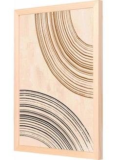 اشتري لوحة فنية جدارية مزودة بإطار ومزينة بطبعة تُمثل خطوطاً تجريدية خشبي 33x43x2سم في السعودية