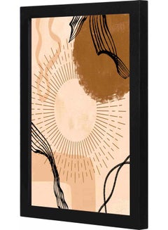 Buy Abstract Large Sun Themed Wall Art  Framed Painting Black 23x33x2cm in Saudi Arabia