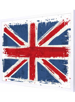 Buy UK Flag Themed Wall Art Painting White 53x73x2cm in Saudi Arabia