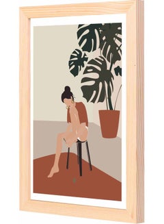 Buy Nail Cut Painted Framed Wall Painting Wood 23x33x2cm in Saudi Arabia