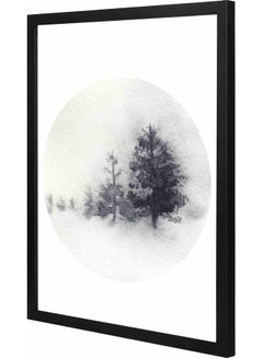 Buy Forest Painted Framed Wall Painting Black 43x53x2cm in Saudi Arabia