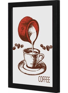 Buy Coffee Framed Wall Art Painting Black 23x33x2cm in Saudi Arabia