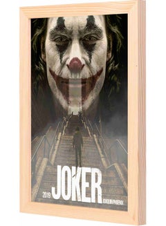 اشتري لوحة فنية لديكور الحائط بإطار بعنوان اسم فيلم "Joker" 2019 خشبي 23x33x2سم في السعودية