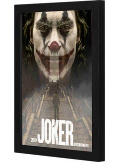 اشتري لوحة فنية لديكور الحائط بإطار بعنوان اسم فيلم "Joker" 2019 متعدد الألوان 23x33x2سم في السعودية