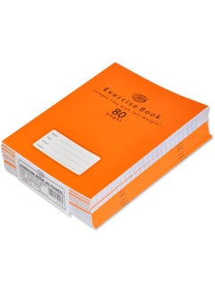 Buy 12-Piece Single Line With Left Margin Exercise Book Set Orange/White in UAE