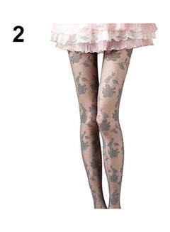 Buy Fashion Rose Pattern Tight Lace Pantyhose See-Through Stockings multicolour in Saudi Arabia