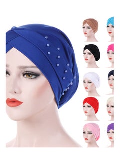 Generic Women Beads Elastic Turban Hat 