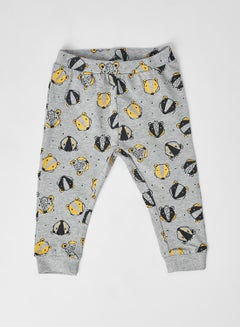 Buy Infants Natal Long John Pants Grey/Black/Yellow in Saudi Arabia