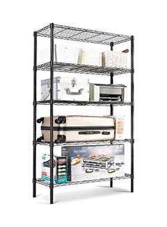 اشتري 5-Tier Layer Heavy Type Carbon Steel 5 Shelf Shelving Storage Unit Rack Storage Organizer أسود 55x30.5x150سم في الامارات