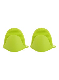 Buy A Pair of Thick Oven Pinch Mitts, Heat Resistant Anti-Scald Gloves for Cooking Pinch Grips, Pot Holder and Potholder for Kitchen, Food-Grade Silicone Green 15*5*10cm in UAE